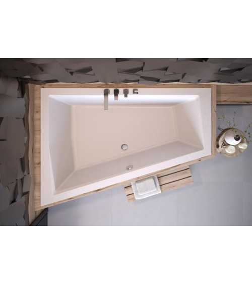 Baignoire d'angle Gauche ULTIMA DUO 170 ou 180 cm ultra-slim