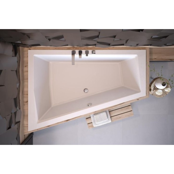 Baignoire d'angle Gauche ULTIMA DUO 170 ou 180 cm ultra-slim