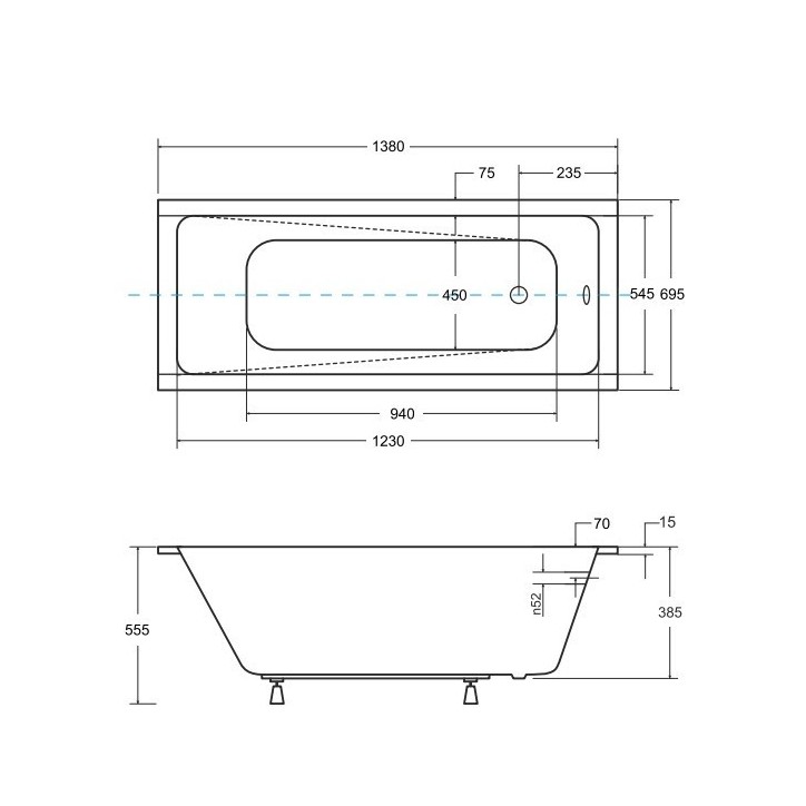 Baignoire MODERN Ultra-Slim 140/150/160/170/180 cm Baignoire MODERN Ultra-Slim 140/150/160/170/180 cm