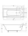 Baignoire MODERN Ultra-Slim 140/150/160/170/180 cm