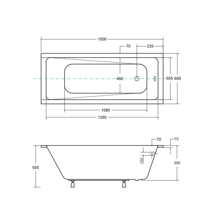 Baignoire MODERN Ultra-Slim 140/150/160/170/180 cm Baignoire MODERN Ultra-Slim 140/150/160/170/180 cm