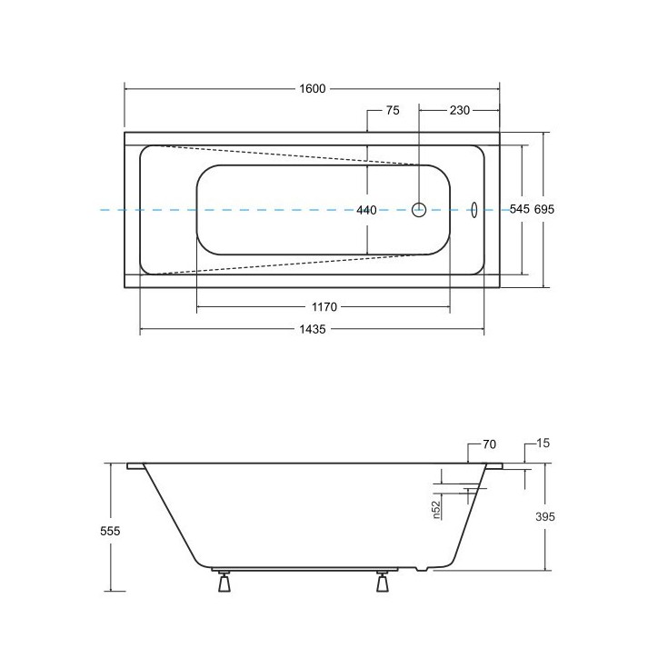 Baignoire MODERN Ultra-Slim 140/150/160/170/180 cm Baignoire MODERN Ultra-Slim 140/150/160/170/180 cm