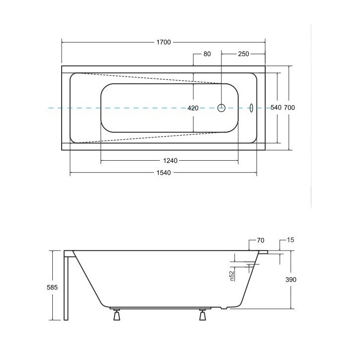 Baignoire MODERN Ultra-Slim 140/150/160/170/180 cm Baignoire MODERN Ultra-Slim 140/150/160/170/180 cm