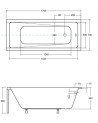 Baignoire MODERN Ultra-Slim 140/150/160/170/180 cm