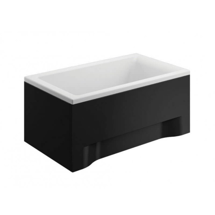 Baignoire CAPRI BLACK MINI avec tablier 100/120 X 70 CM