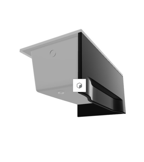 Baignoire CAPRI BLACK MINI avec tablier 100/120 X 70 CM