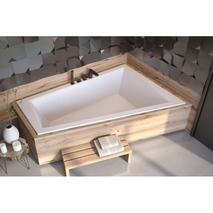 Baignoire d'angle Droit ULTIMA DUO 170 ou 180 cm ultra-slim