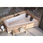 Baignoire d'angle Droit ULTIMA DUO 170 ou 180 cm ultra-slim
