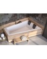 Baignoire d'angle Droit ULTIMA DUO 170 ou 180 cm ultra-slim