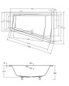 Baignoire d'angle Droit ULTIMA DUO 170 ou 180 cm ultra-slim
