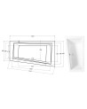 Baignoire d'angle DROITE ULTIMA 150 ou 160 cm slim