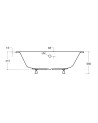 Baignoire d'angle DROITE ULTIMA 150 ou 160 cm slim