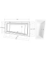 Baignoire d'angle DROITE ULTIMA 150 ou 160 cm slim