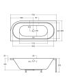 Baignoire HILIO GAUCHE avec tablier 150/160/170/180