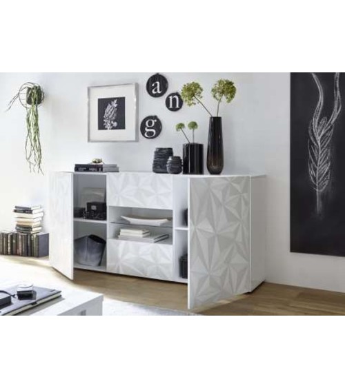 Buffet LUTHER en blanc 181x84x42 cm