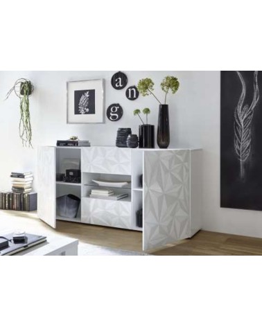 Buffet LUTHER en blanc 181x84x42 cm