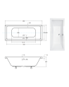 Baignoire EMILIA ultra-slim 155/165/170/175/180/190 cm
