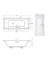Baignoire EMILIA ultra-slim 155/165/170/175/180/190 cm