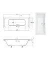 Baignoire EMILIA ultra-slim 155/165/170/175/180/190 cm