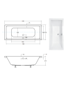 Baignoire EMILIA ultra-slim 155/165/170/175/180/190 cm