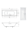Baignoire EMILIA ultra-slim 155/165/170/175/180/190 cm