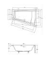 Baignoire d'angle Droit INTIMA DUO en 170 ou 180 cm