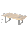 Table basse IRON CRAFT en bois de manguier de 100 cm