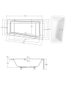 Baignoire d'angle DROITE INTIMA 150 ou 160 cm AVEC TABLIER