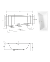 Baignoire d'angle GAUCHE INTIMA 150 ou 160 cm AVEC TABLIER