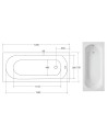 Baignoire TRINITA avec tablier 150/160/170 x 75