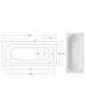 Baignoire TRINITA avec tablier 150/160/170 x 75
