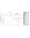 Baignoire TRINITA avec tablier 150/160/170 x 75