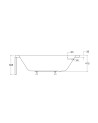 Baignoire TRINITA avec tablier 150/160/170 x 75