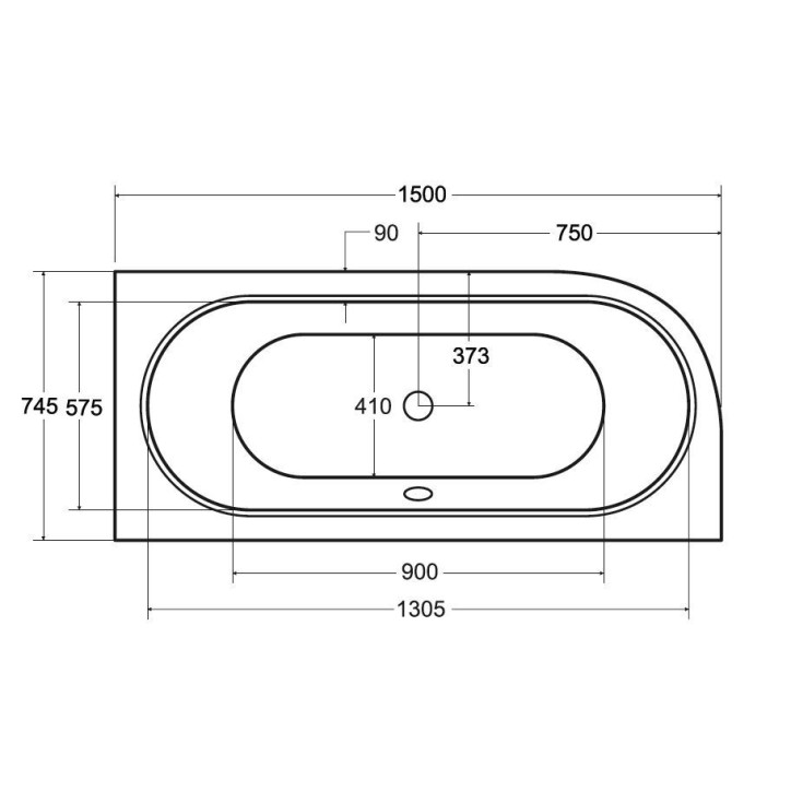 Baignoire HILIO SLIM 150/160/170/180 DROITE Baignoire HILIO SLIM 150/160/170/180 DROITE