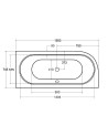 Baignoire HILIO SLIM 150/160/170/180  DROITE