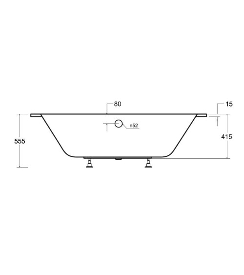 Baignoire HILIO SLIM 150/160/170/180  DROITE
