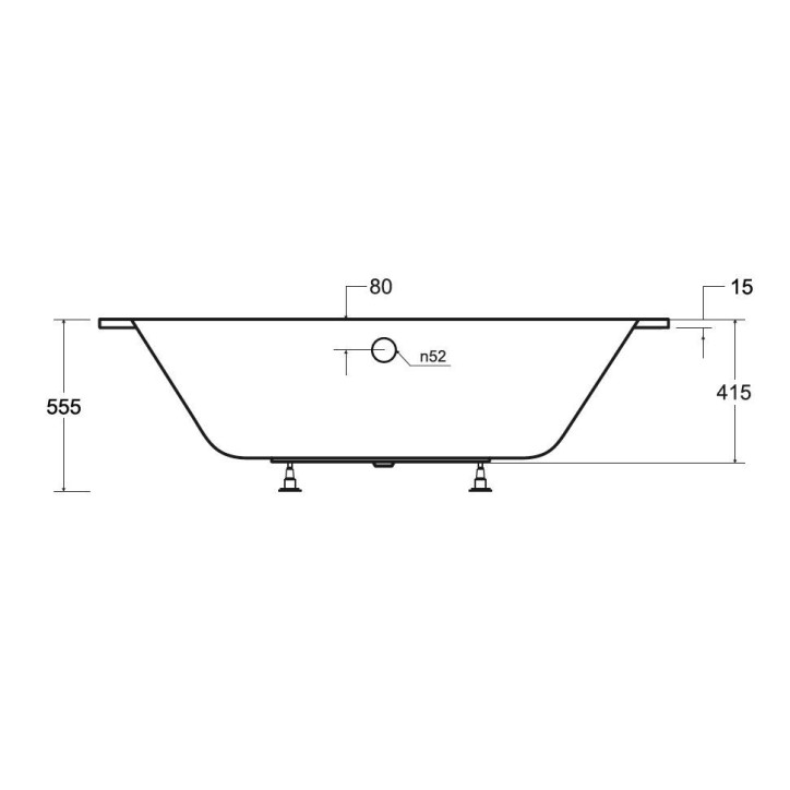 Baignoire HILIO SLIM 150/160/170/180 DROITE Baignoire HILIO SLIM 150/160/170/180 DROITE
