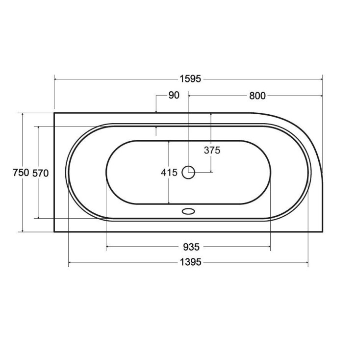 Baignoire HILIO SLIM 150/160/170/180 DROITE Baignoire HILIO SLIM 150/160/170/180 DROITE