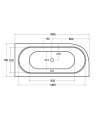 Baignoire HILIO SLIM 150/160/170/180  DROITE