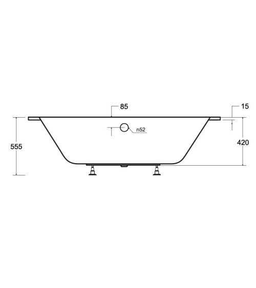 Baignoire HILIO SLIM 150/160/170/180  DROITE