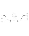 Baignoire HILIO SLIM 150/160/170/180  DROITE