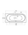 Baignoire HILIO SLIM 150/160/170/180  DROITE
