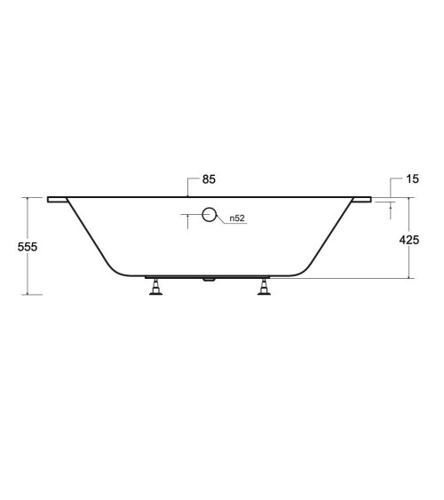 Baignoire HILIO SLIM 150/160/170/180  DROITE