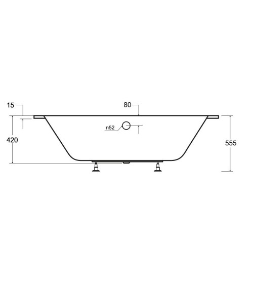 Baignoire HILIO SLIM 150/160/170/180  GAUCHE