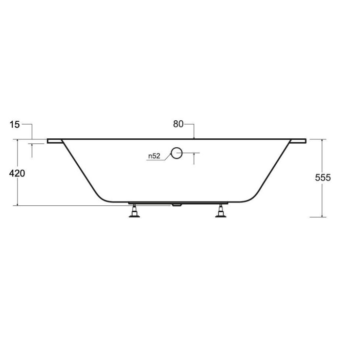 Baignoire HILIO SLIM 150/160/170/180 GAUCHE Baignoire HILIO SLIM 150/160/170/180 GAUCHE