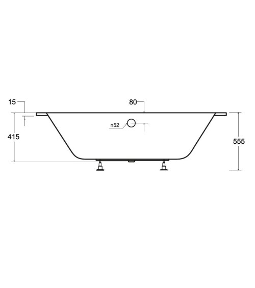 Baignoire HILIO SLIM 150/160/170/180  GAUCHE