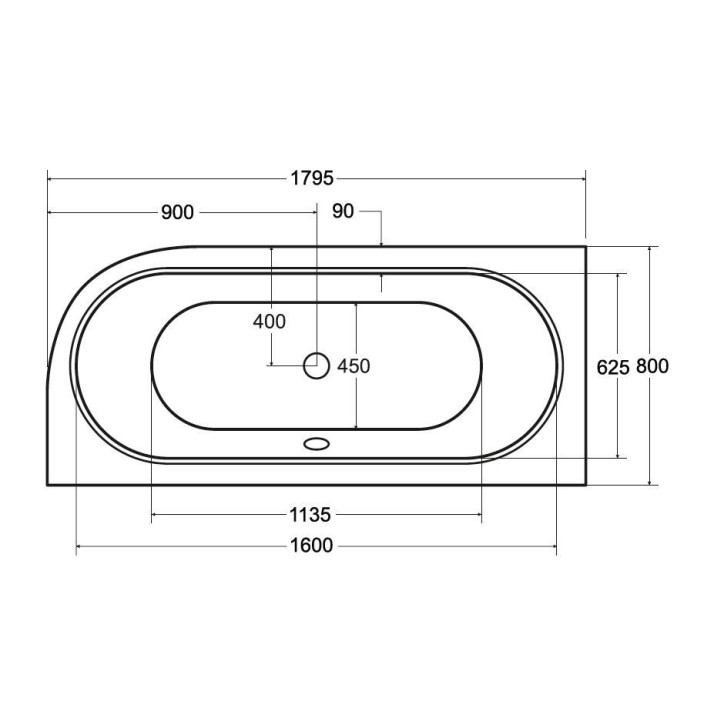 Baignoire HILIO SLIM 150/160/170/180 GAUCHE Baignoire HILIO SLIM 150/160/170/180 GAUCHE