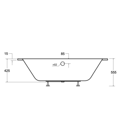 Baignoire HILIO SLIM 150/160/170/180  GAUCHE