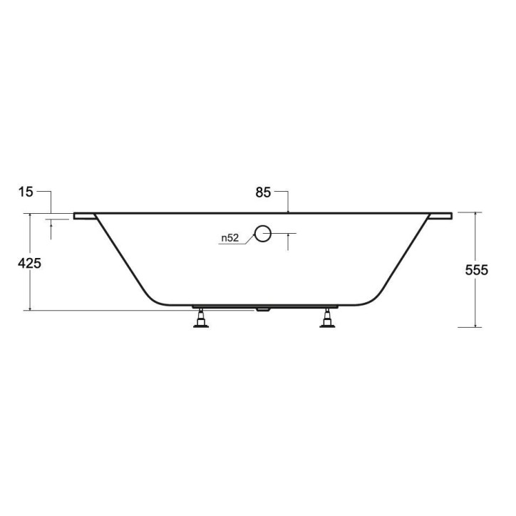 Baignoire HILIO SLIM 150/160/170/180 GAUCHE Baignoire HILIO SLIM 150/160/170/180 GAUCHE