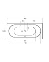Baignoire VITAL slim 150/160/170/180 cm